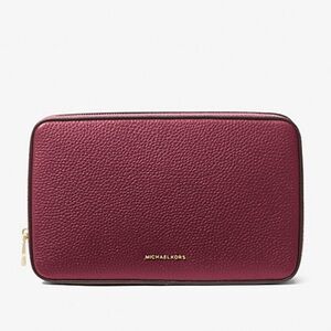 Michael Kors Medium Pebbled Leather Tech Organizer in Mulberry - Unisex